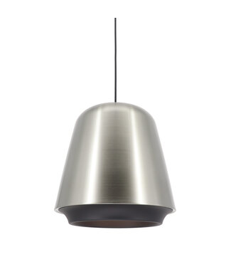 Artdelight 1-lichts Design Hanglamp Mat Staal/Zwart