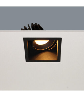 Artdelight Kantelbare LED Inbouwspot Vierkant Zwart