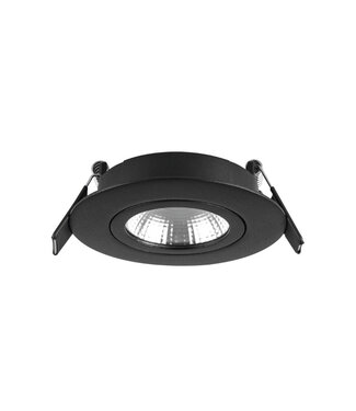 Artdelight Badkamer Inbouwspot Rond Zwart incl. LED