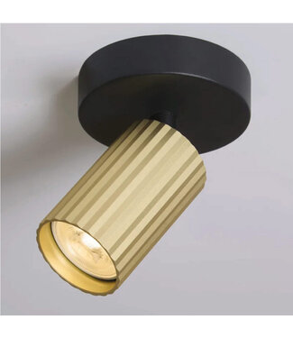 Lighting Collection Moderne Design Spot 1-lichts Zwart/Goud