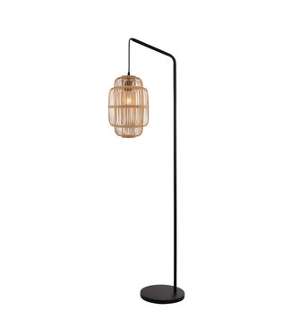 Searchlight Bamboe Vloerlamp met E27 fitting Zwart