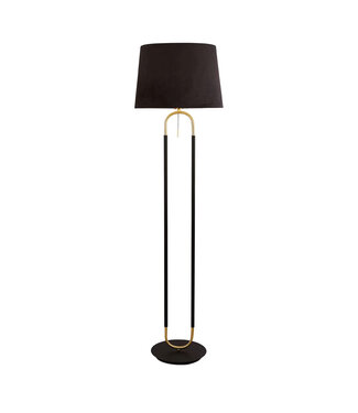Searchlight Landelijke Vloerlamp met E27 fitting Zwart/Goud