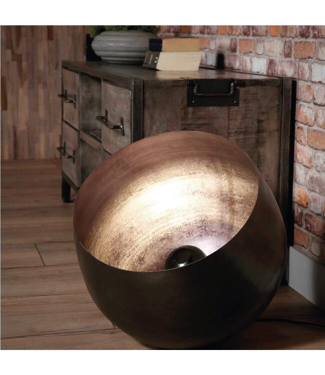 Industriële 1-lichts Ø50cm Tafellamp Zwart - HELDR! Bagi