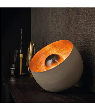 HELDR! Industriële 1-lichts Ø28cm Tafellamp Grijs