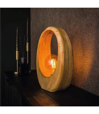 HELDR! Landelijke 1-lichts Tafellamp  Large Mango Hout
