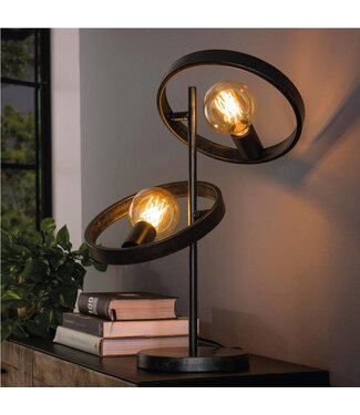 HELDR! Industriële 2-lichts Tafellamp Charcoal - HELDR! Multo
