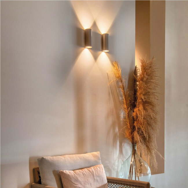 Ronde LED Wandlamp Champagne | Artdelight Brody 2