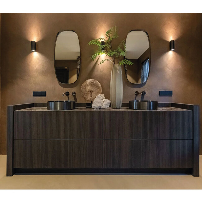 Ronde LED Wandlamp Donker Brons | Artdelight Brody 2