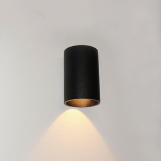 Artdelight Ronde LED Wandlamp 1-lichts Zwart | Artdelight Brody 1