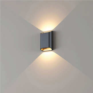 Artdelight Moderne LED Wandlamp Zwart/Mat Goud | Artdelight Diaz Small