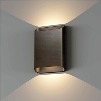 Artdelight Moderne LED Wandlamp Dim to Warm Donker Antiek Brons | Artdelight Diaz Large