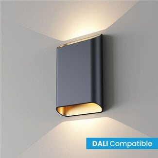Artdelight Dali Moderne LED Wandlamp Zwart/Mat Goud | Artdelight Diaz Large