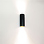Ronde Wandlamp 2-lichts Zwart/Mat Goud | Artdelight Roulo 2L