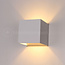 Industriële Kubus Wandlamp Wit | Artdelight Gymm