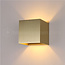 Industriële Kubus Wandlamp Goud | Artdelight Gymm