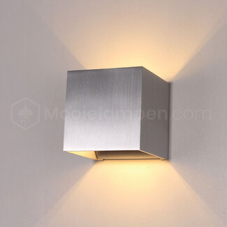 Artdelight Industriële Kubus Wandlamp Aluminium | Artdelight Gymm