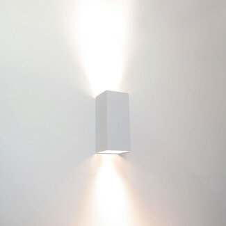 Artdelight Industriële Rechthoekige Wandlamp Wit | Artdelight Dante