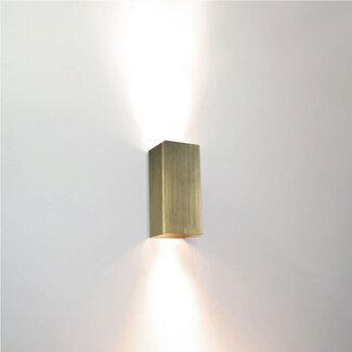 Artdelight Industriële Rechthoekige Wandlamp Antiek Brons | Artdelight Dante