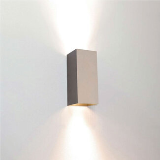 Artdelight Industriële Rechthoekige Wandlamp Champagne | Artdelight Dante