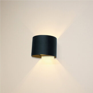 Artdelight Industriële Ronde Wandlamp Zwart/Mat Goud | Artdelight Gyro