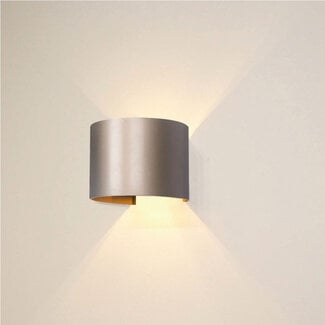 Artdelight Industriële Ronde Wandlamp Champagne | Artdelight Gyro