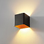 Design Kubus LED Wandlamp Zwart/Koper | Artdelight Fulda