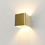 Design Kubus LED Wandlamp Goud | Artdelight Fulda