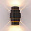 Industriële Design Wandlamp Zwart/Mat Goud | Artdelight Rolls