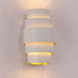 Artdelight Industriële Design Wandlamp Wit/Mat Goud | Artdelight Rolls