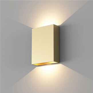Artdelight Industriële LED Wandlamp Goud | Artdelight Memphis