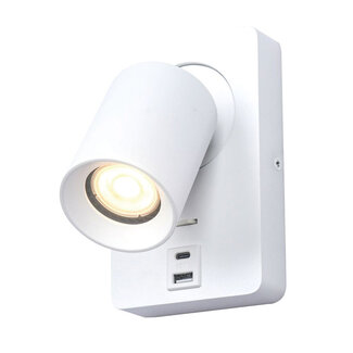 Artdelight Leeslamp met USB aansluiting Wit | Artdelight Megano