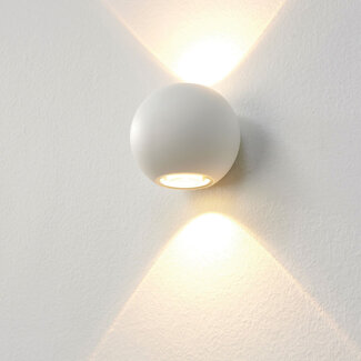 Artdelight Ronde LED Design Wandlamp Wit | Artdelight Denver