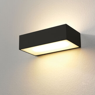 Artdelight Industriële Rechthoekige LED Wandlamp Zwart | Artdelight Eindhoven 150