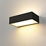 Industriële Rechthoekige LED Wandlamp Zwart | Artdelight Eindhoven 150