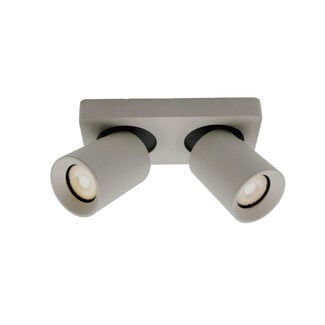 Artdelight Moderne 2-lichts Spot met GU10 fittingen Zijdegrijs | Artdelight Megano 2L