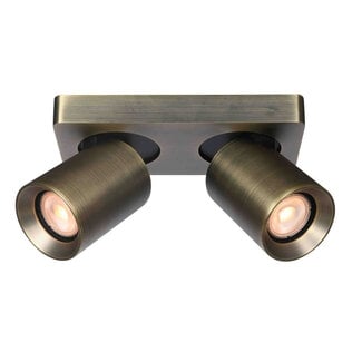 Artdelight Moderne 2-lichts Spot met GU10 fittingen Antiek Brons | Artdelight Megano 2L
