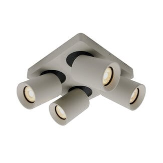 Artdelight Moderne 4-lichts Spot met GU10 fittingen Zijdegrijs  | Artdelight Megano 4L