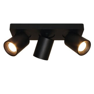 Artdelight Moderne 3-lichts Spot met GU10 fittingen Zwart | Artdelight Megano 3L