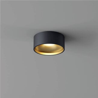 Artdelight Ronde LED Plafondlamp IP54 Zwart/Mat Goud | Artdelight Oran