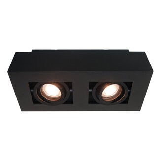 Artdelight 2-lichts Opbouwspot met GU10 fittingen Zwart | Artdelight Bosco 2L