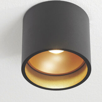 Artdelight Moderne LED Opbouwspot IP54 Zwart/Koper | Artdelight Ormond