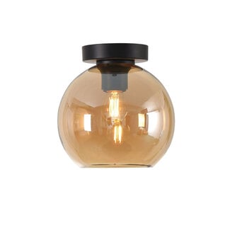 Artdelight Ronde Glazen Plafondlamp 20cmØ met E27 Amber | Artdelight Marino