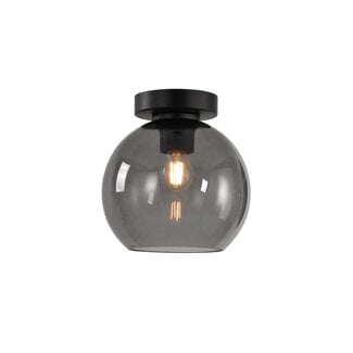 Artdelight Ronde Glazen Plafondlamp 20cmØ met E27 Rookglas | Artdelight Marino