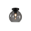 Ronde Glazen Plafondlamp 20cmØ met E27 Rookglas | Artdelight Marino