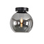 Ronde Glazen Plafondlamp 20cmØ met E27 Chroom | Artdelight Marino