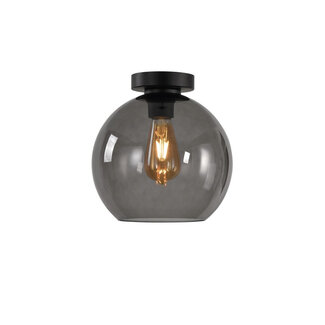 Artdelight Ronde Glazen Plafondlamp 25cmØ met E27 Rookglas | Artdelight Marino
