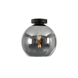 Artdelight Ronde Glazen Plafondlamp 25cmØ met E27 Chroom | Artdelight Marino