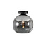 Ronde Glazen Plafondlamp 25cmØ met E27 Chroom | Artdelight Marino