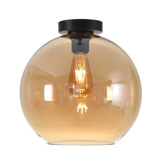 Artdelight Ronde Glazen Plafondlamp 30cmØ met E27 Amber | Artdelight Marino