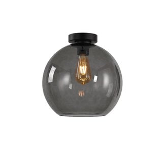 Artdelight Ronde Glazen Plafondlamp 30cmØ met E27 Rookglas |  Artdelight Marino